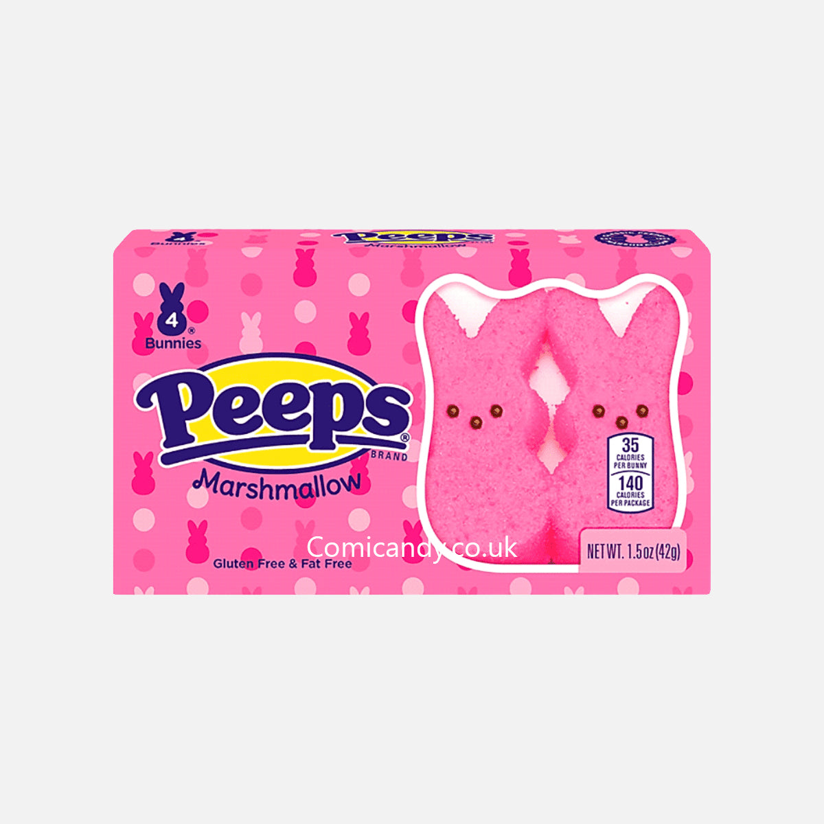 Peeps Marshmallow Pink Bunny - 4 Bunnies (42g)