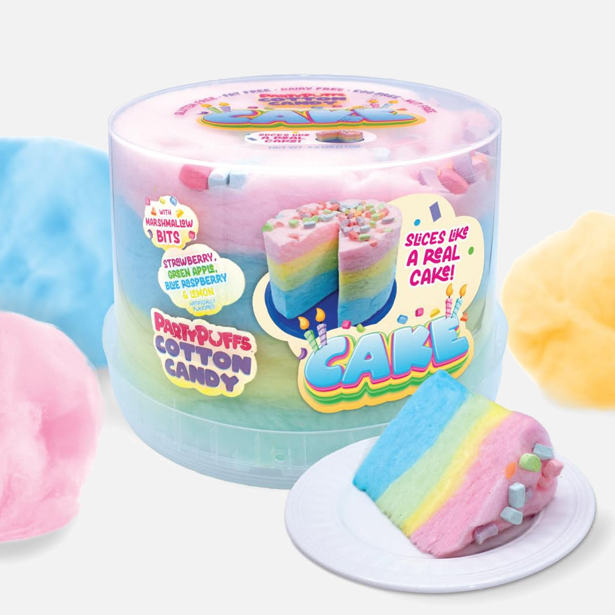 Party Puffs Cotton Candy Full Size Cake