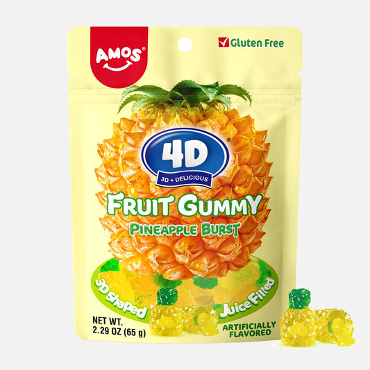 Amos 4d Fruit Gummy Pineapple Burst 170g