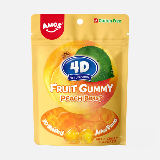 Amos 4d Fruit Gummy Peach Burst 170g