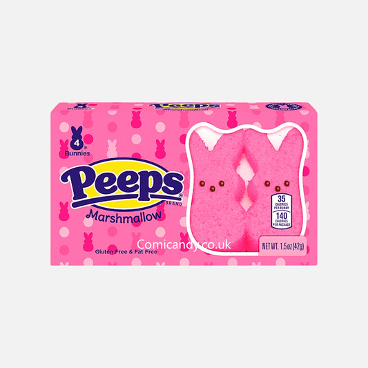 Peeps Marshmallow Pink Bunny  - 4 Bunnies (42g)